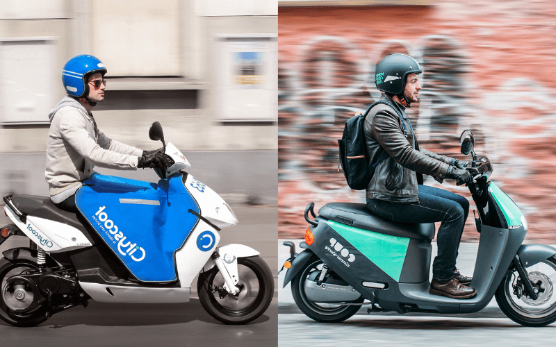 Les scooters Cityscoot et COUP